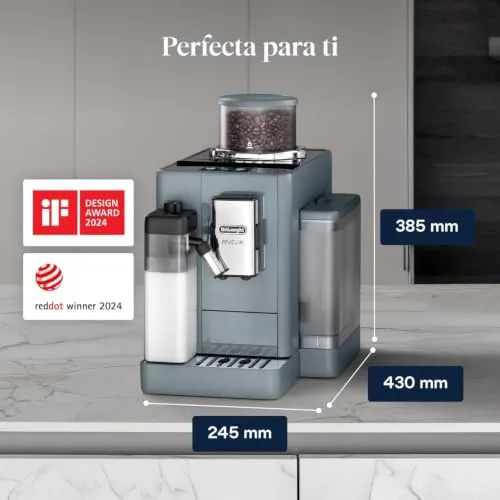 De'Longhi ▫️ Rivelia - Máquina de café superautomática para 16 bebidas, cinzenta 3