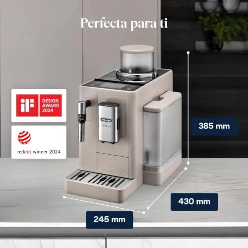 De'Longhi ▫️ Rivelia - Máquina de café superautomática para 8 bebidas, cor bege 3