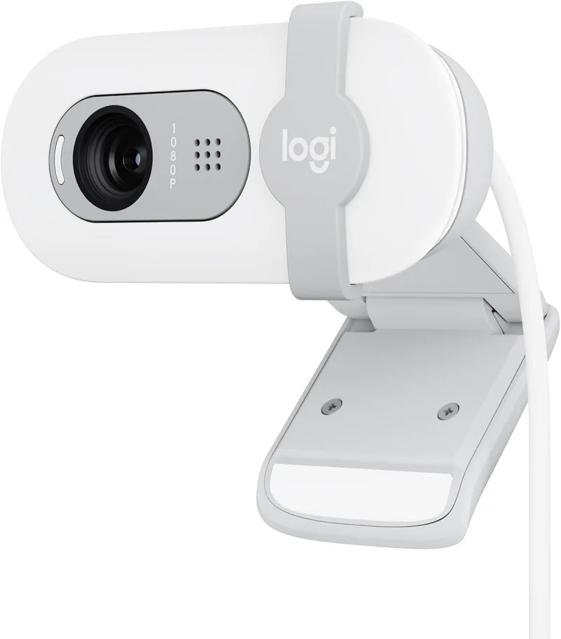 Logitech ▫️ Brio 100, câmara web Full HD para reuniões e streaming