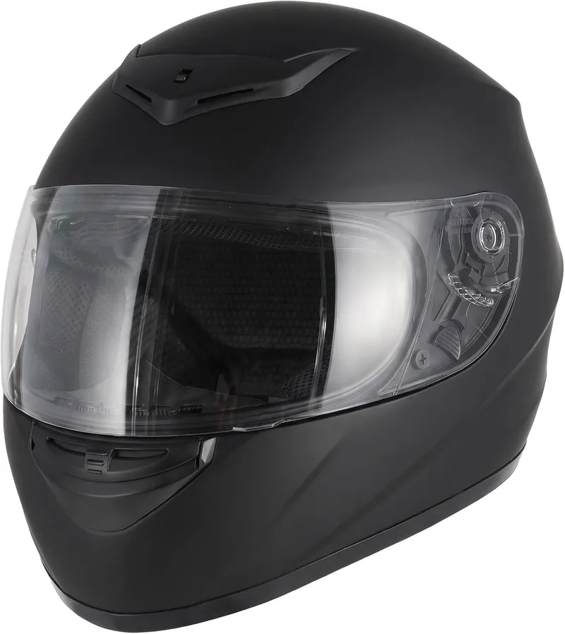 Favoto ▫️ Capacete Integral para Homem e Mulher, Preto M (57-58 cm)