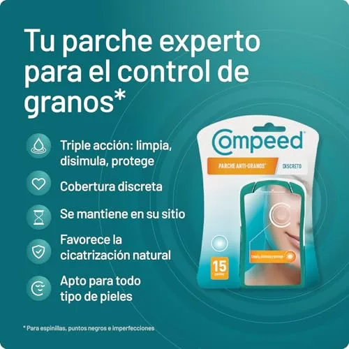 Compeed ▫️ Adesivo Anti-Espinhas, Tratamento para a Acne para Uso Diurno, 15 unidades 4