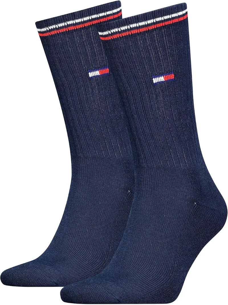 Tommy Hilfiger ▫️ Meias Adaptive Crew unissexo para bebé (Conjunto de 6)