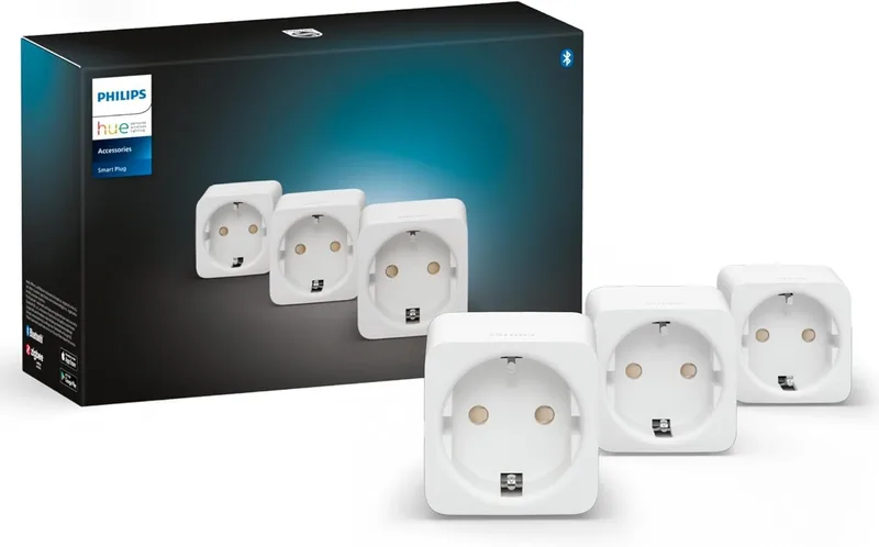 Philips Hue ▫️ Ficha inteligente, compatível com Amazon Alexa (Echo, Echo Dot), branco - Pack x3 fichas inteligentes