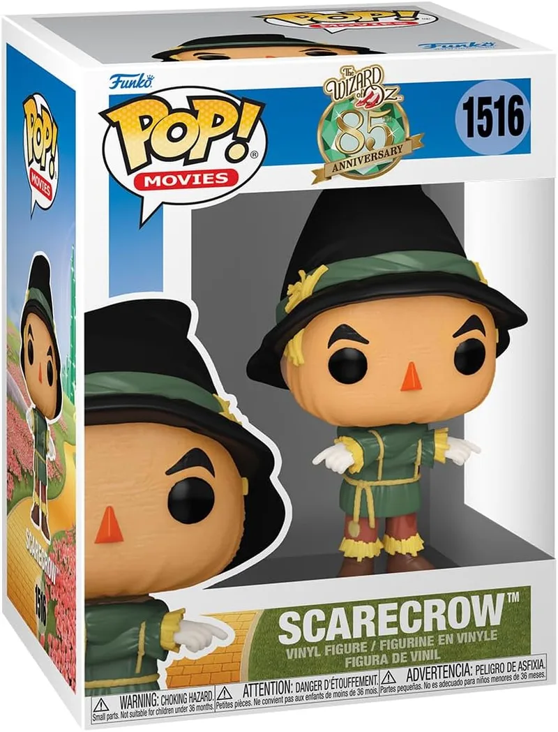Funko ▫️ Pop! Filmes: O Feiticeiro de Oz - O Espantalho - Figura de Vinil Colecionável - Ideia para Prenda - Mercadoria Oficial - Brinquedos para Crianças e Adultos - Fãs de Filmes - Bonecas Coleccionáveis