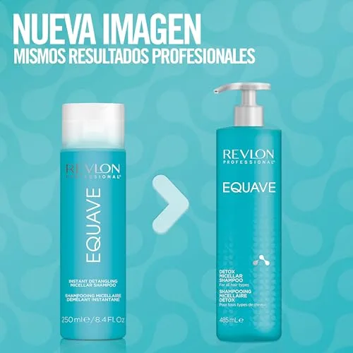 REVLON PROFESSIONAL ▫️ Equave Champô Profissional Micelar Detox, para todos os tipos de cabelo, champô hidratante para um cabelo macio, liso, sedoso e brilhante, enriquecido com queratina, 485 ml 5