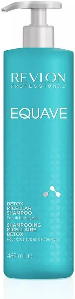 REVLON PROFESSIONAL ▫️ Equave Champô Profissional Micelar Detox, para todos os tipos de cabelo, champô hidratante para um cabelo macio, liso, sedoso e brilhante, enriquecido com queratina, 485 ml