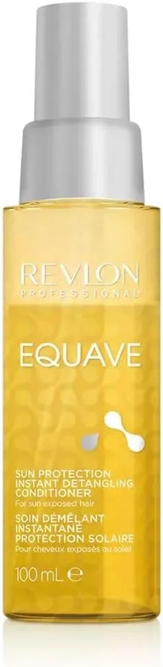 REVLON PROFESSIONAL ▫️ EQUAVE Condicionador profissional bifásico que facilita o desembaraçamento para cabelos expostos ao sol, proteção UV para o cabelo, condicionador sem enxaguamento, 100 ml