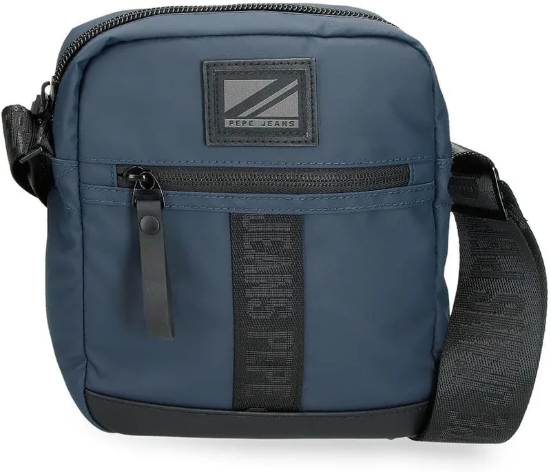 Pepe Jeans ▫️ Hoxton: bolsas a tiracolo e bolsas de higiene, preto e azul, poliéster e PU. Vários tamanhos