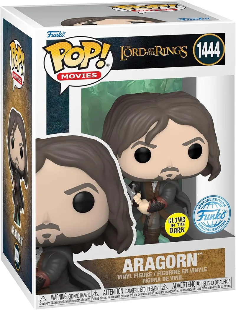 Funko ▫️ Pop! Movies: O Senhor dos Anéis - Aragorn - Exército dos Mortos - Figura de vinil colecionável - Ideia para presente - Produtos oficiais - Brinquedos para crianças e adultos - Fãs de cinema