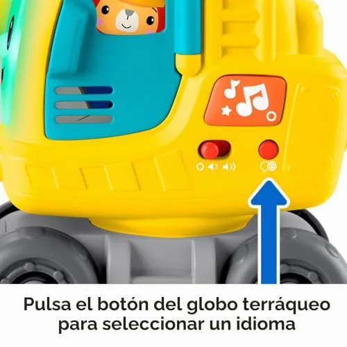 Fisher-Price ▫️ Guindaste «Conta e Empilha» – Brinquedo com luzes e sons para aprender a contar, com blocos para empilhar com números, para bebés a partir dos 9 meses, Versão: Inglês (Reino Unido); Francês; Alemão, HXF48 3