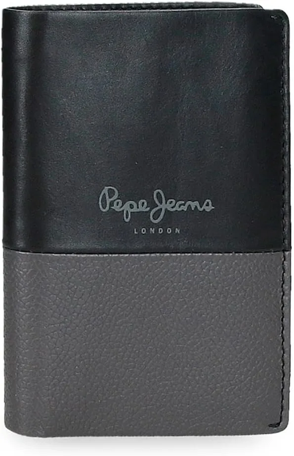 Pepe Jeans ▫️ Dual: Carteiras e porta-moedas em pele de vaca, preto, cáqui, azul-marinho, vários tamanhos