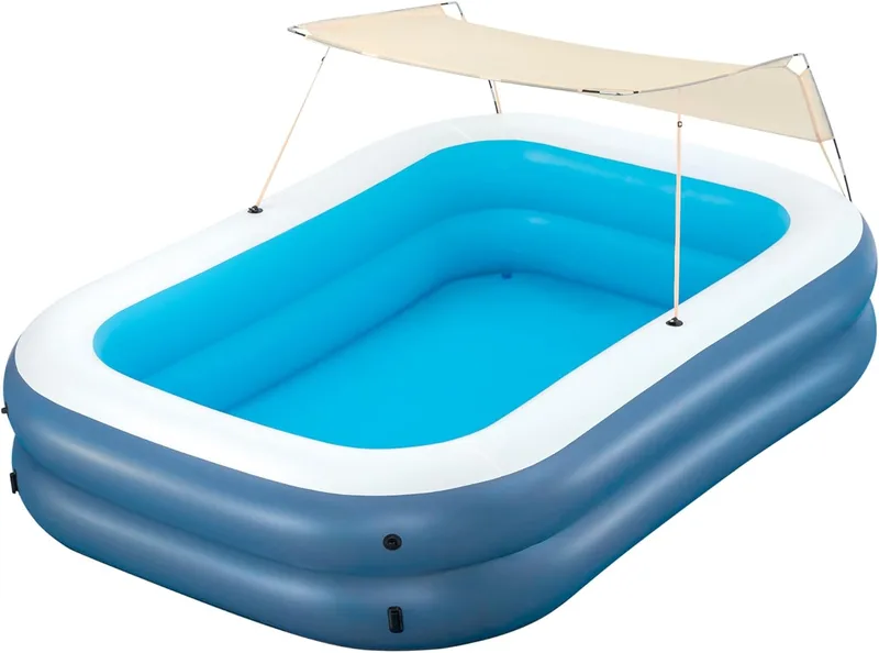 Bestway ▫️ Piscina familiar Summer Bliss com sombra, 8'4' x 70' x 55'/2,54 MX 1,78 MX 1,40 cm