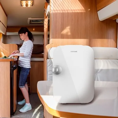 Cecotec ▫️ Mini-frigorífico Bolero MiniCooling Río Branco 4 L. Funcionamento a 12 V-220 V, compatível com automóveis e caravanas, função de refrigeração e aquecimento, intervalo de temperatura de 5 a 65 °C, fácil de transportar 6