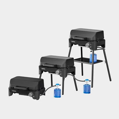 CAMPINGAZ ▫️ Churrasqueira a gás Tour & Grill CV Plus | Churrasqueira a gás portátil 3 em 1 com tampa – 1 queimador | 2400 W, preta 2