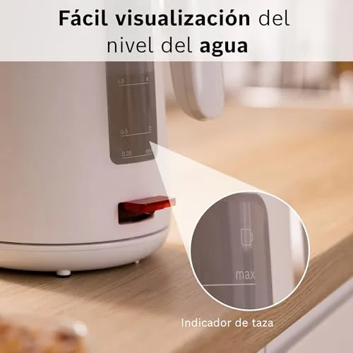 Bosch ▫️ Fervedor de água, MyMoment, Tripla Segurança, Filtro anti-impurezas, 1,7 litros, Branco, TWK2M161 5