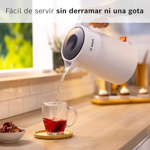 Bosch ▫️ Fervedor de água, MyMoment, Tripla Segurança, Filtro anti-impurezas, 1,7 litros, Branco, TWK2M161 6