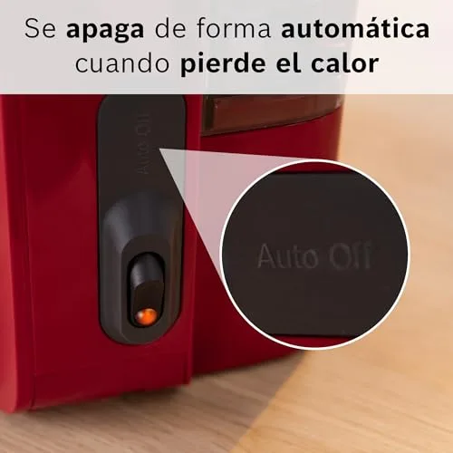 Bosch ▫️ Máquina de café de gotejamento, jarro de vidro ergonómico, reservatório de água removível, filtro removível, desligamento automático, sistema anti-gotejamento, vermelho, TKA2M114 6