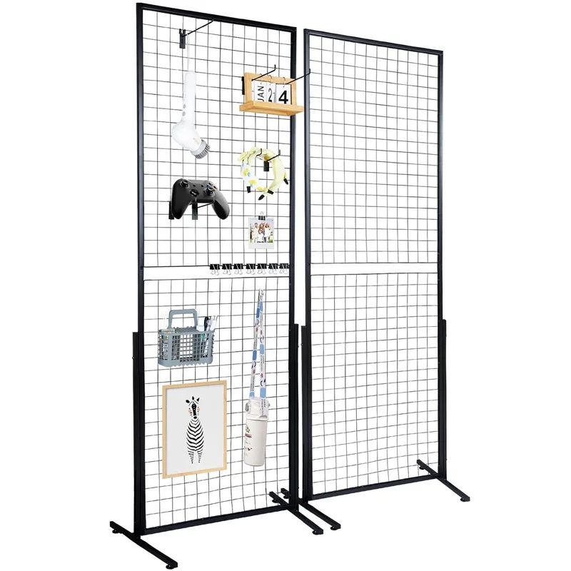 VEVOR ▫️ Wire Grid Panel Tower 2 Units Freestanding Mesh Display Panel 617x1716 mm Carga 27 kg Acessórios completos Fácil instalação para apresentação de notas fotográficas