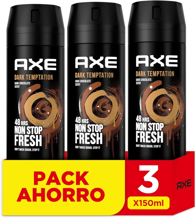 AXE ▫️ Desodorizante Bodyspray Dark Temptation 150 ml, 3 unidades