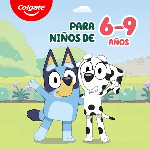 Colgate ▫️ Pasta de dentes Kids Bluey com flúor para crianças - Embalagem de 12 x 50 ml - Sabor a menta, a partir dos 6 anos - Máxima proteção contra a cárie - Esmalte 4 vezes mais resistente* 2