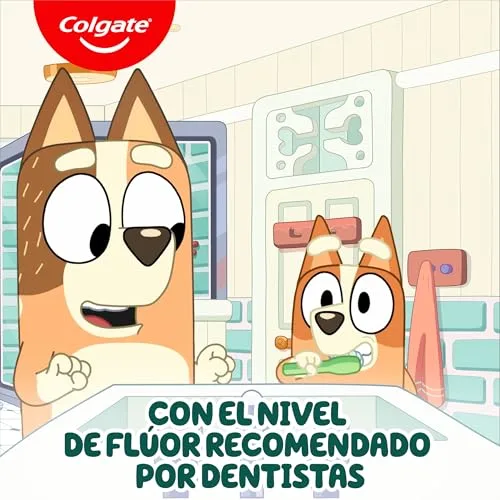 Colgate ▫️ Pasta de dentes Kids Bluey com flúor para crianças - Embalagem de 12 x 50 ml - Sabor a menta, a partir dos 6 anos - Máxima proteção contra a cárie - Esmalte 4 vezes mais resistente* 4