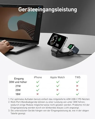 Anker ▫️ Carregador sem fios MagGo 3 em 1 para iPhone, dobrável, Qi2, 15 W 6