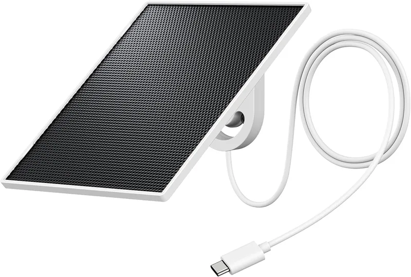 GALAYOU ▫️ Painel solar para câmara de segurança - Painel solar tipo C para câmara IP sem fios com bateria, suporte de segurança ajustável a 360°, resistente às intempéries IP65