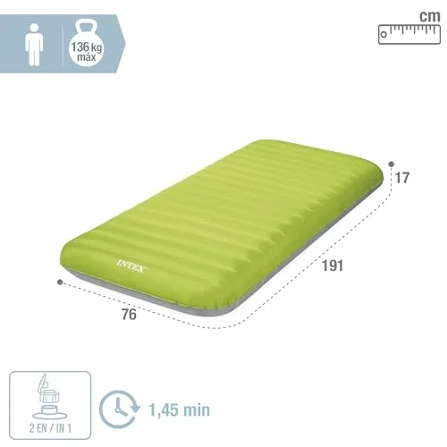 Intex ▫️ Colchão insuflável individual para acampamento, 76 x 191 cm 4