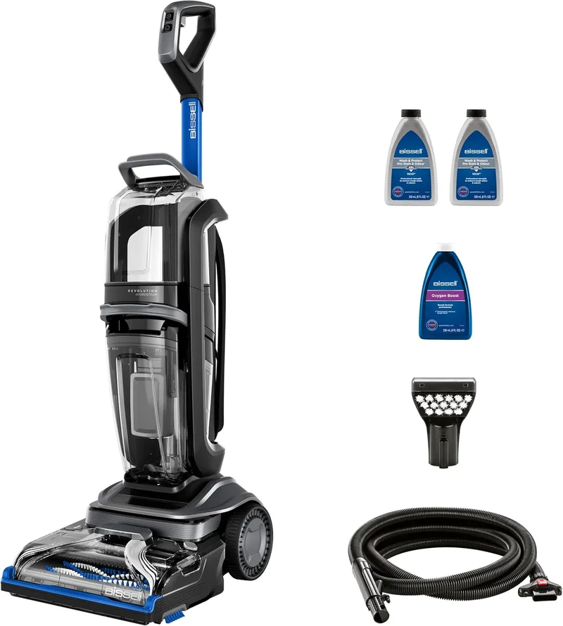 Bissell ▫️ Revolution HydroSteam Aspirador de Água para Estofos, Aspirador de Água com Ecrã LED, Máquina de Limpeza de Estofos com Tecnologia HydroSteam, Limpador a Vapor, Motor Potente de 1300 W, 3670 N