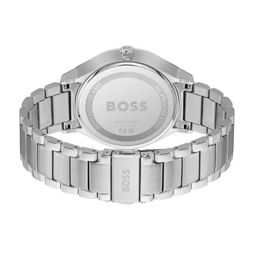 HUGO BOSS ▫️ Relógio analógico multifunções de quartzo da Boss para homem, da coleção Tyler Collection, com bracelete em aço inoxidável 3
