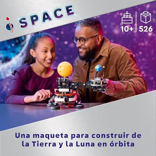 LEGO ▫️ Technic Planeta Terra e Lua em Órbita – Brinquedo de Astronomia e Sistema Solar, Presente Espacial para Crianças a partir dos 10 Anos, Jogo Educativo dos Planetas 42179 2