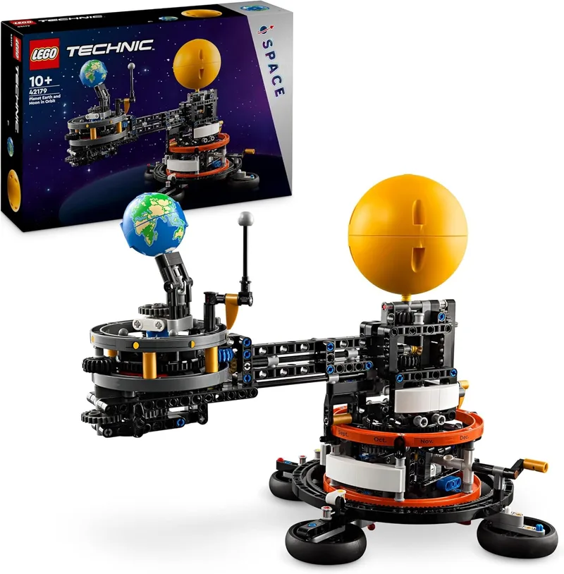 LEGO ▫️ Technic Planeta Terra e Lua em Órbita – Brinquedo de Astronomia e Sistema Solar, Presente Espacial para Crianças a partir dos 10 Anos, Jogo Educativo dos Planetas 42179