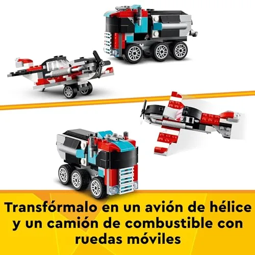 LEGO ▫️ Creator 3 em 1: Camião de Plataforma com Helicóptero 31146 4