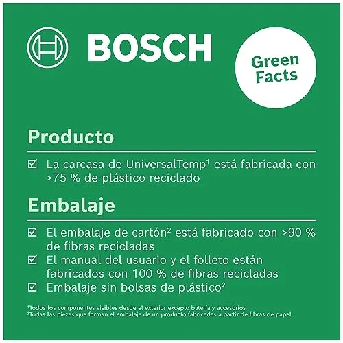 Bosch Professional ▫️ Termómetro de infravermelhos Bosch UniversalTemp (de -30 °C a +500 °C, medição fácil e precisa, 3 grupos de materiais predefinidos, em embalagem para comércio eletrónico) 3