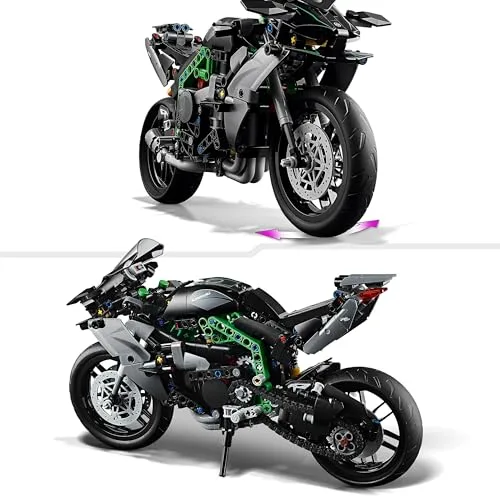 LEGO ▫️ Technic Moto Kawasaki Ninja H2R Brinquedo de construção, kit de modelo em escala colecionável de veículo, presente para meninos e meninas a partir dos 10 anos 42170 3