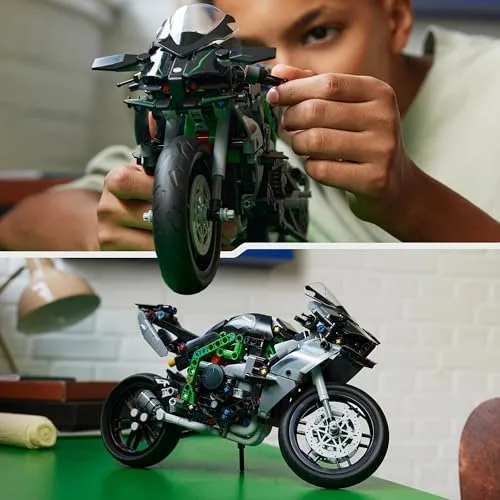 LEGO ▫️ Technic Moto Kawasaki Ninja H2R Brinquedo de construção, kit de modelo em escala colecionável de veículo, presente para meninos e meninas a partir dos 10 anos 42170 5