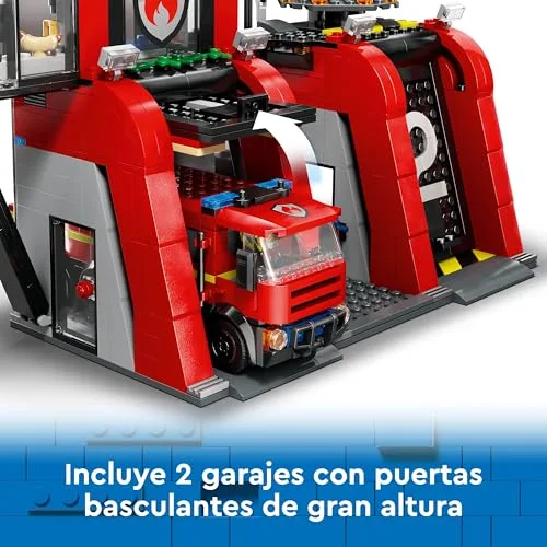 LEGO ▫️ City Quartel dos Bombeiros com Camião de Brincar, Presente de Aniversário para Meninos e Meninas a partir dos 6 Anos, Figura de Cão e 5 Minifiguras, Jogo de Imaginação e Ação 60414 4