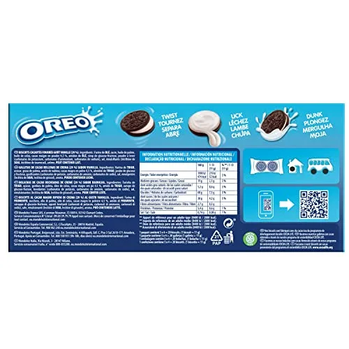 Oreo ▫️ Original – Bolachas de cacau recheadas com creme de baunilha, 220 g – Caixa com 5 pacotes (pacote de 3) 3
