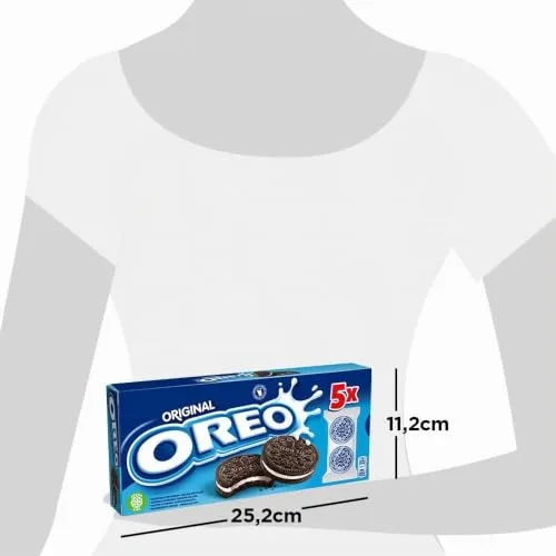 Oreo ▫️ Original – Bolachas de cacau recheadas com creme de baunilha, 220 g – Caixa com 5 pacotes (pacote de 3) 5