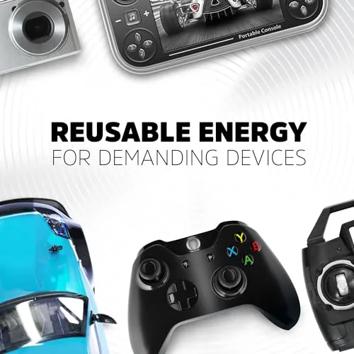 Energizer ▫️ Recharge Extreme - Pilha recarregável AAA (pacote de 4) - 800 mAh NiMH - pré-carregada - para dispositivos de utilização frequente e centenas de recargas - Embalagem 100% reciclável e sem plástico 4