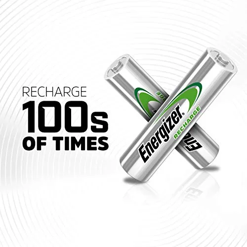 Energizer ▫️ Recharge Extreme - Pilha recarregável AAA (pacote de 4) - 800 mAh NiMH - pré-carregada - para dispositivos de utilização frequente e centenas de recargas - Embalagem 100% reciclável e sem plástico 5