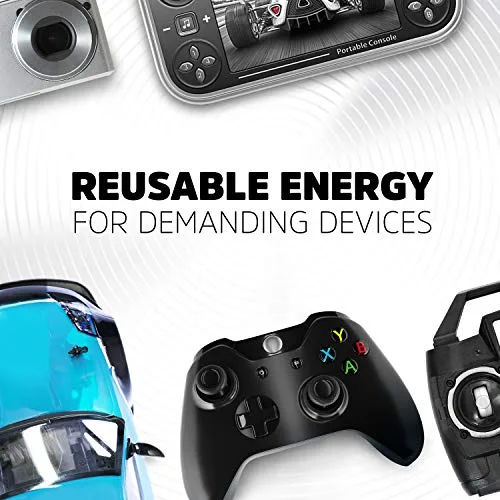 Energizer ▫️ Recharge Extreme - Pilha recarregável AAA (pacote de 4) - 800 mAh NiMH - pré-carregada - para dispositivos de utilização frequente e centenas de recargas - Embalagem 100% reciclável e sem plástico 6
