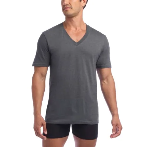 Nautica ▫️ Conjunto de 3 T-shirts com decote em V e efeito mesclado - T-shirt para homem (Conjunto de 3) 4