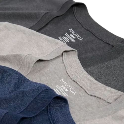 Nautica ▫️ Conjunto de 3 T-shirts com decote em V e efeito mesclado - T-shirt para homem (Conjunto de 3) 6