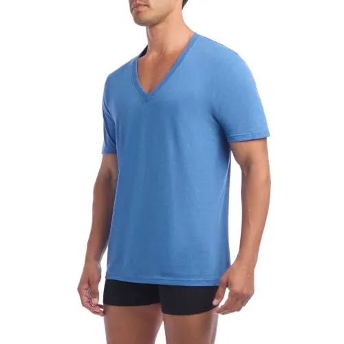 Nautica ▫️ Conjunto de 3 T-shirts com decote em V e efeito mesclado - T-shirt para homem (Conjunto de 3) 4