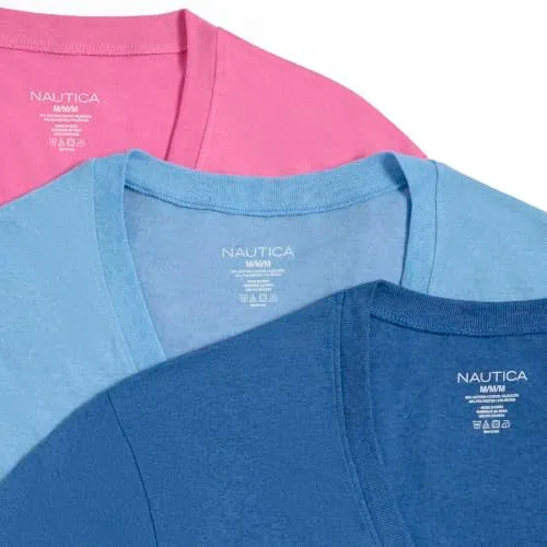 Nautica ▫️ Conjunto de 3 T-shirts com decote em V e efeito mesclado - T-shirt para homem (Conjunto de 3) 5