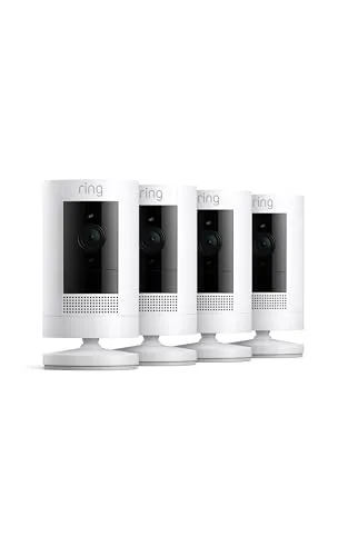 Ring ▫️ Câmara exterior com bateria (Stick Up Cam) | Câmara de vigilância Wi-Fi HD para a sua casa com comunicação bidirecional e instalação fácil | 30 dias grátis Home | 4 câmaras 3