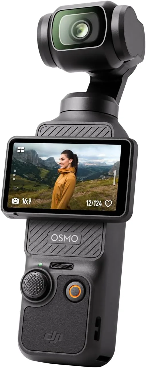 DJI ▫️ Osmo Pocket 3, câmara com CMOS de 1'' e vídeo 4K/120 fps | estabilização em 3 eixos, focagem rápida, rastreamento de rostos/alvos, ecrã tátil giratório de 2", câmara compacta