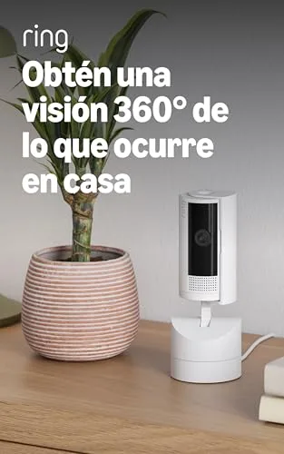 Ring ▫️ Câmara interior orientável (Pan-Tilt Indoor Camera) | Câmara de segurança com ligação à tomada, para animais de estimação, orientável 360° na horizontal e 169° na vertical | Protect gratuito durante 30 dias 2