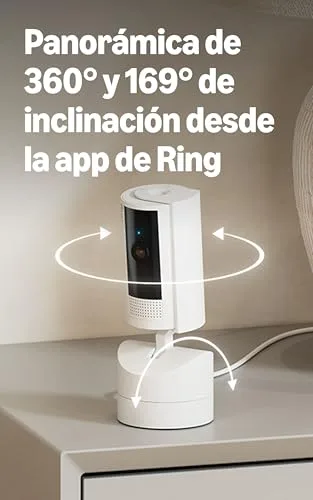 Ring ▫️ Câmara interior orientável (Pan-Tilt Indoor Camera) | Câmara de segurança com ligação à tomada, ideal para animais de estimação, orientável 360° na horizontal e 169° na vertical | Protect gratuito durante 30 dias 4